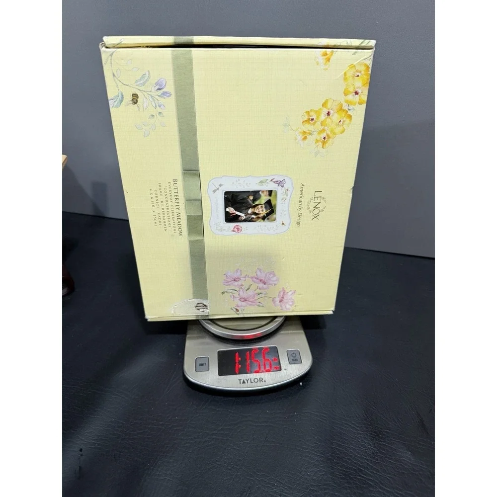 Lenox Butterfly Meadow Floral Photo Frame 5x7 Porcelain Open Box 9